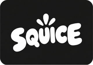 Squice-logo på mørk baggrund.